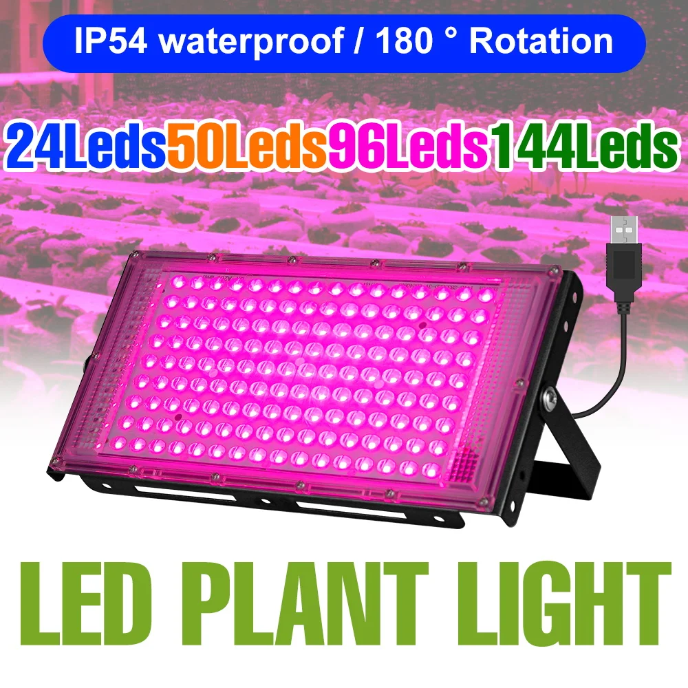 

LED Full Spectrum Plant Grow Light USB Indoor Hydroponics Cultivation Lamp 5V Greenhouse Vegetable Potted Flowers Fill Lighting