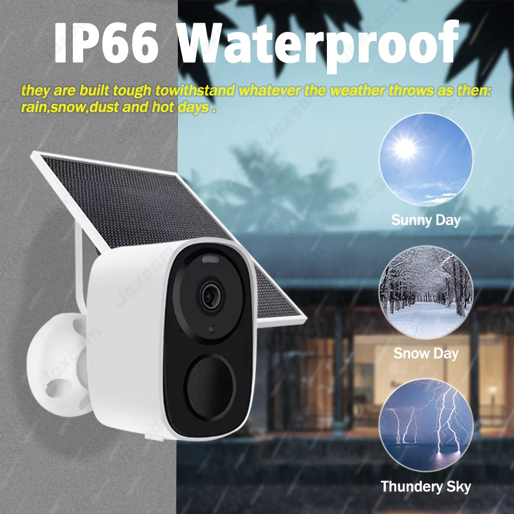 5MP Mini Solar Security Camera WIFI Human Detection Smart Home Wireless Surveillance IP Camera Solar Panel Rechargeable Battery