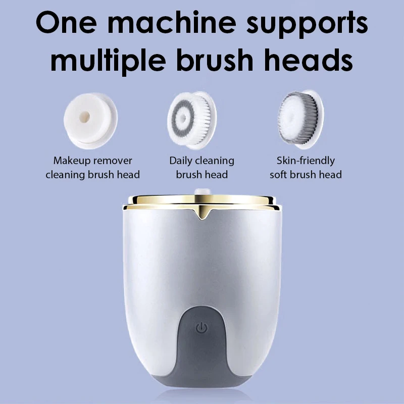 3 In 1 Electric Facial Cleansing Brush Device Silicone Face Exfoliator Cleaner Vibration Massager Deep Cleansing