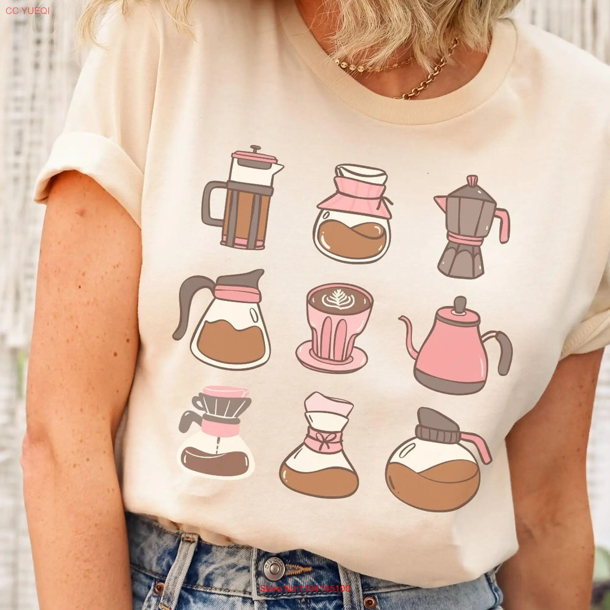 Coffee T Shirt for Lover Maker Machines Makers Barista But First Fall long or short sleeves