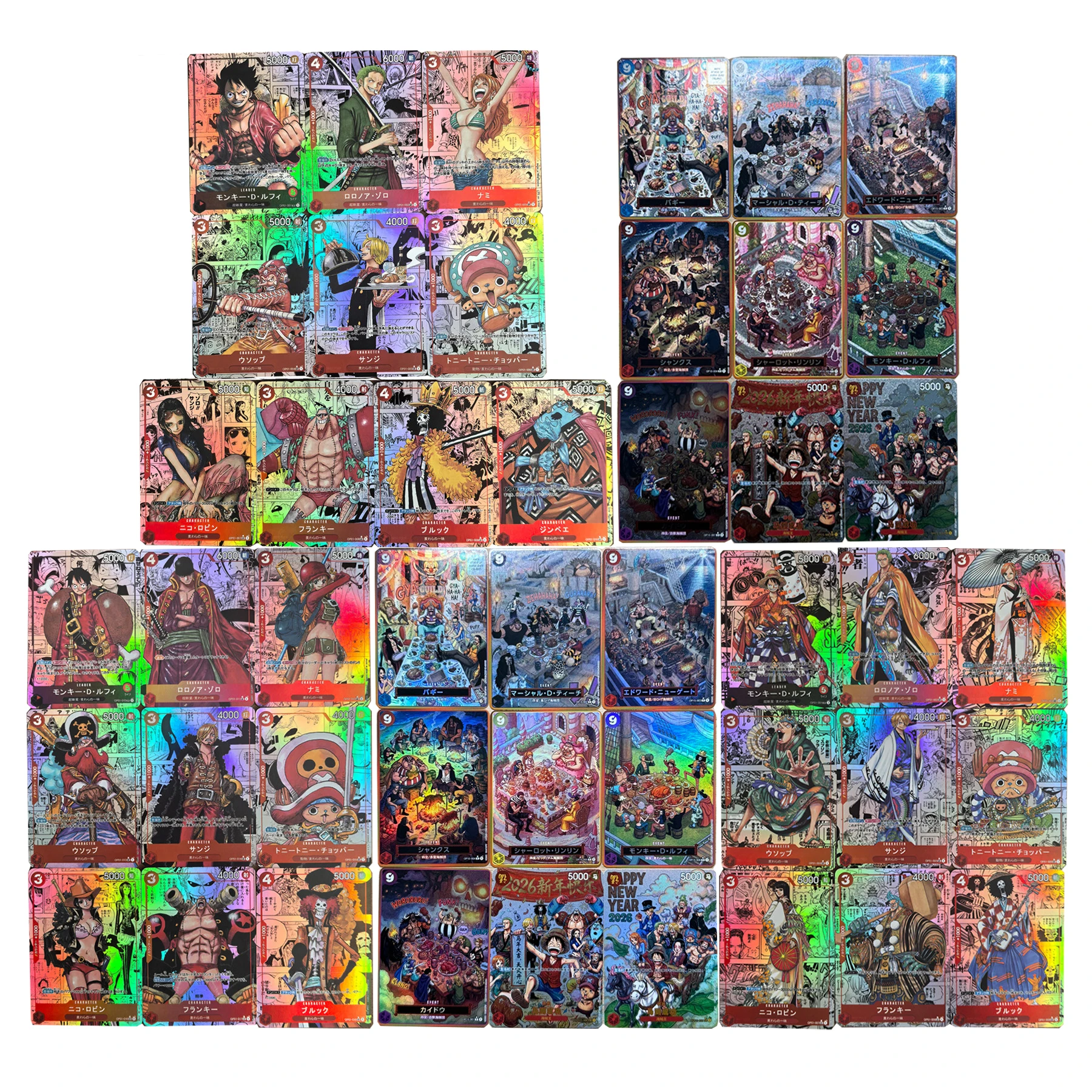 5 Estilos, 9 Piezas/Juego, 63X88Mm, Tarjetas Coleccionables de One Piece, Luffy, Zoro, Sanji, Cuatro Emperadores, Anime, Regalo, Juguetes