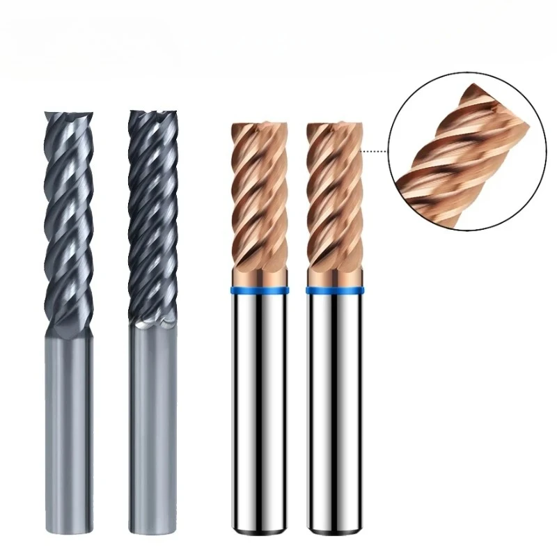 

6Flutes Milling HRC60 Carbide End Mill 6 8 10 12mm Cutter Alloy Coating Tungsten Steel Cutting Tool CNC Maching Endmills