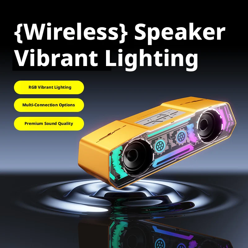 

Портативная Bluetooth-колонка в стиле механического дизайна с RGB-подсветкой, 3+N звуковыми эффектами, мощностью 20 Вт и беспроводным Bluetooth-аудио.
