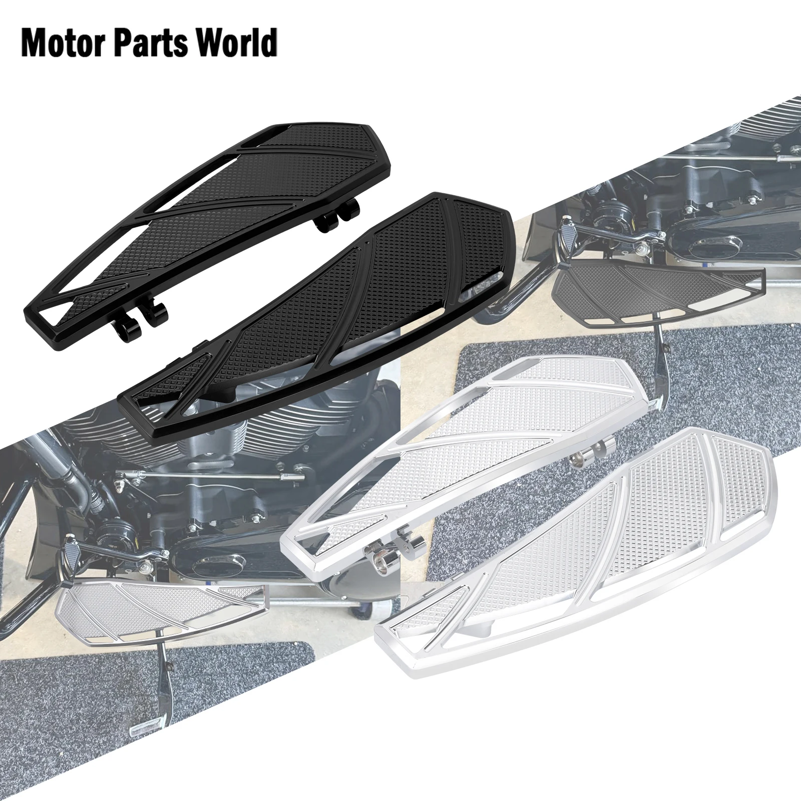 Motorcycle Front Footpegs Pedal Driver Footboards For Harley Touring Road Street Electra Glide 1986-later Softail FL 86-17 Dyna