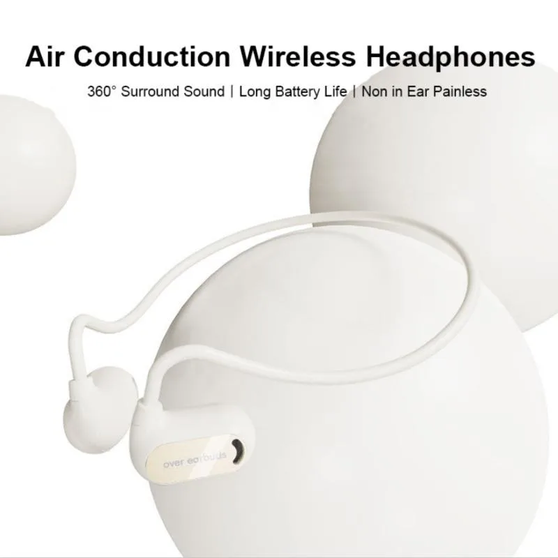 

Bluetooth 5.3 Air Conduction OWS Earphones Hifi Stereo Ear Hanging Waterproof Sports Neckband Lightweight Headset with Mic Gifts