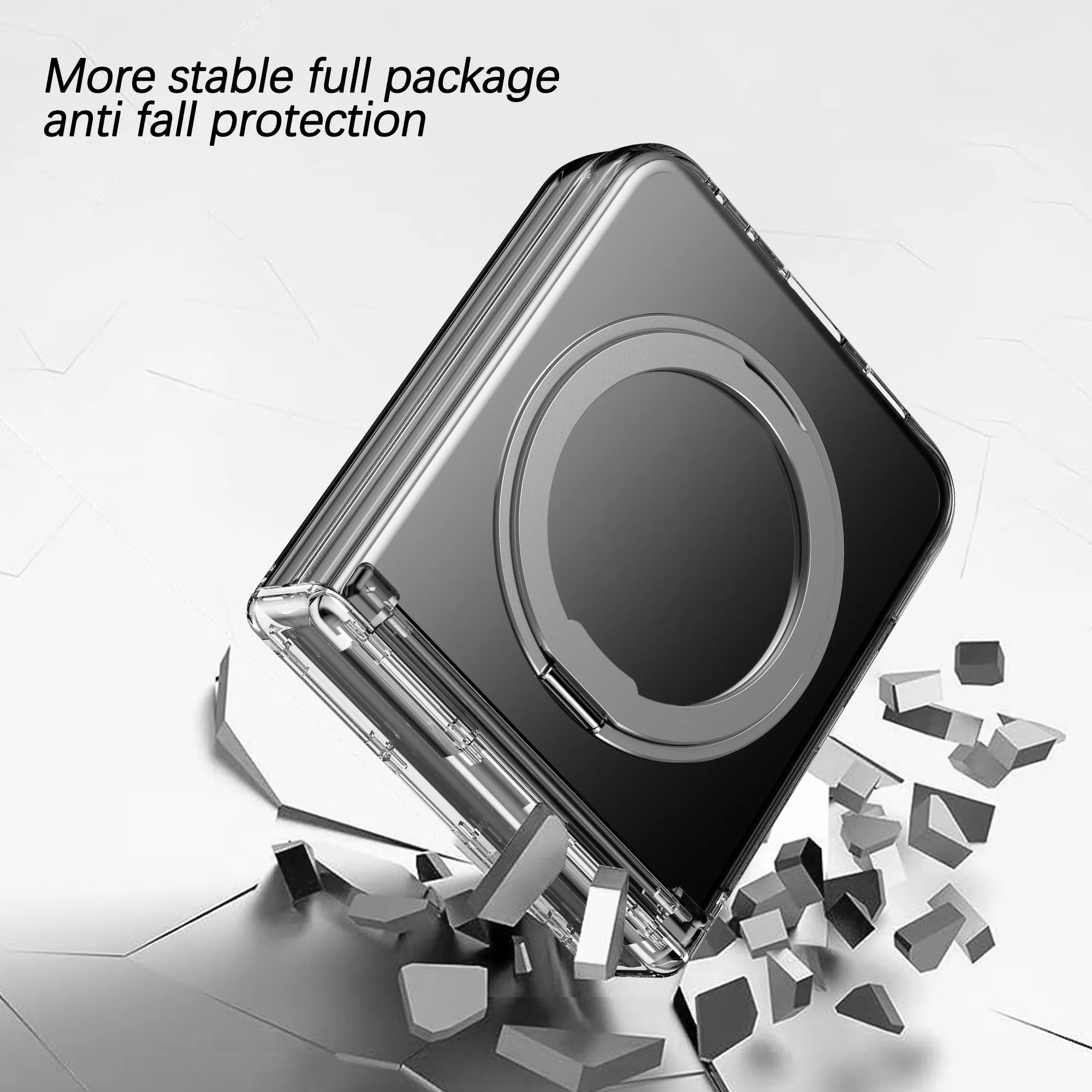 360° Metal Magnetic Bracket Phone Case for Samsung Galaxy Zflip3 Z Flip6 Flip 7 6 5 4 ZFlip4 Shockproof Magsafe Hinge Hard Cover