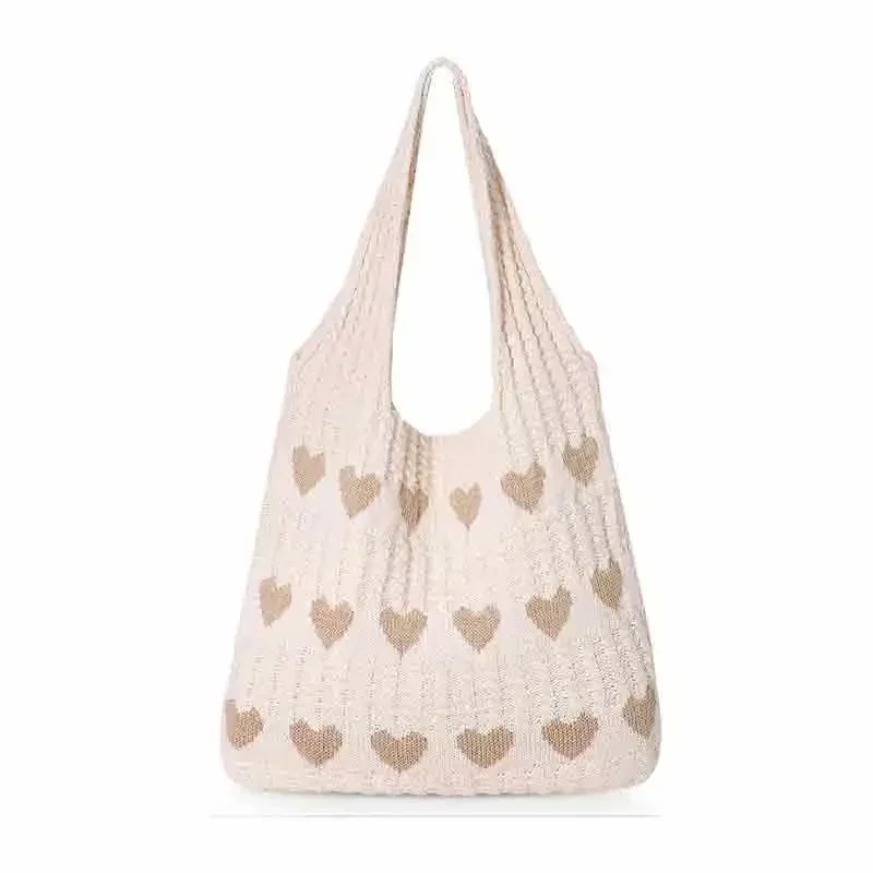 2023 ME5 Crochet Beach Bags for Women Knit Summer Vacation Tote Bag