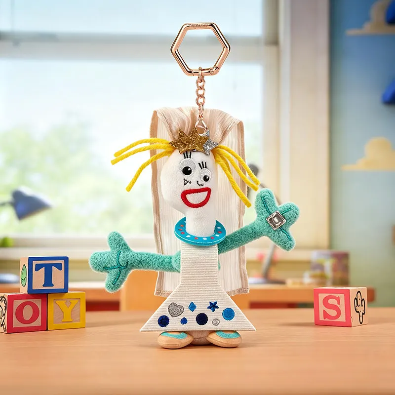 Potdemiel Toy Story Forky Knifey Plush Keychain Cute Cartoon Doll Bag Pendant Soft Charm Couple Ornament Valentine's Day Collect