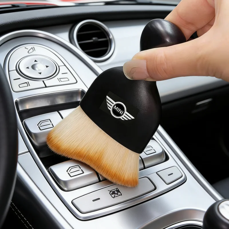 Escova macia para limpeza de interiores de carro, removedor de poeira para Mini Cooper Works One JCW R56 R53 F54 F55 F56 F57 Clubman Cabrio Coupe