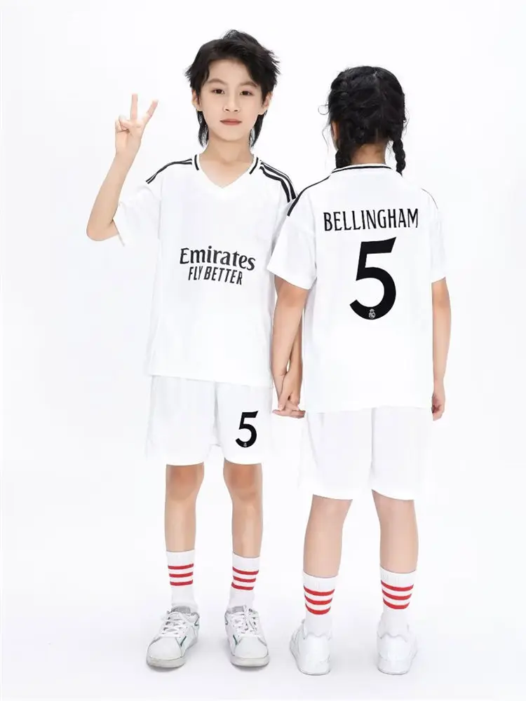 aldult children's clothing set Football sport Uniforms boy girl Mbappe Fans Jersey  Training wear games kits Leisure shirt