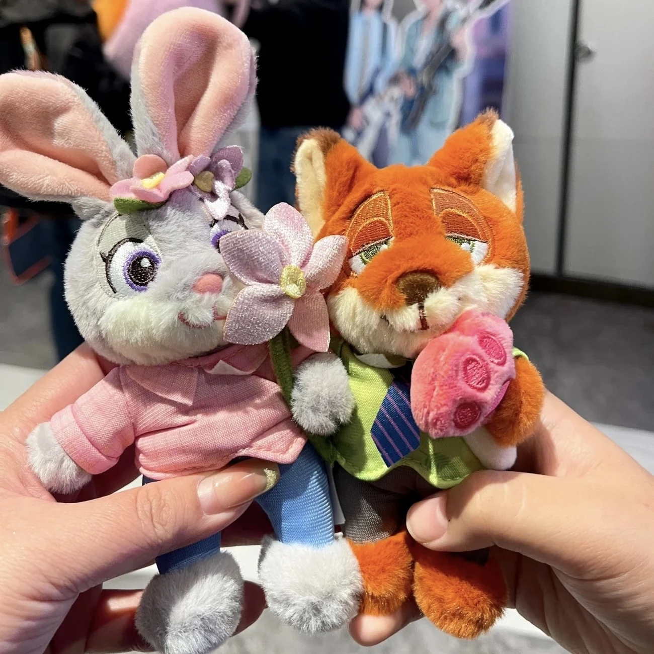 New Disney Stitch Plush Toy Pendant cute cartoon Zootopia Nick Wilde Plush Doll Pendant Student backpack ornament girl's gift