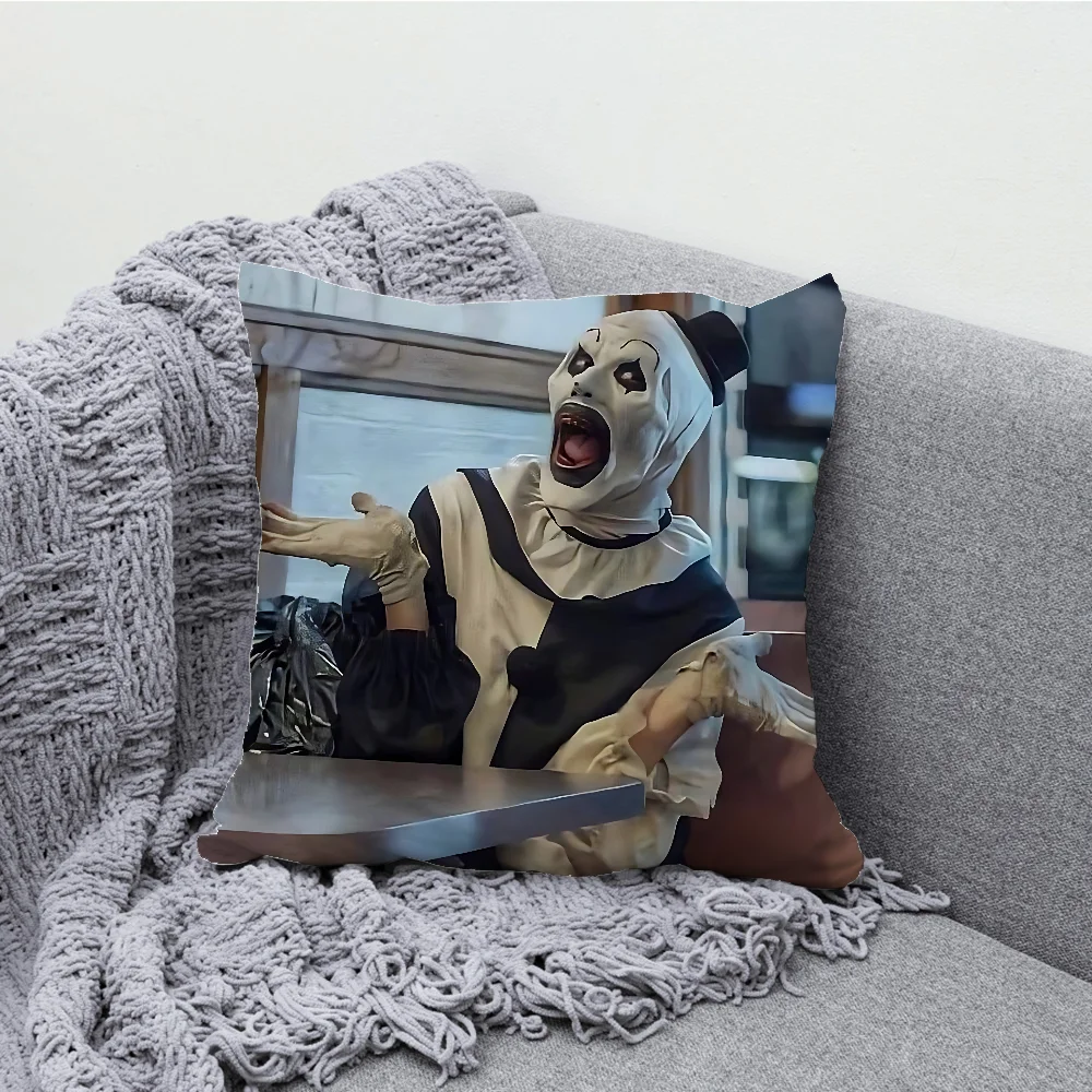 T-Terrifier A-Art The C-Clown Pillow Case Soft Cushion Cases for Farmhouse Sofa Decor Home Decorations and Protector Pillow Case