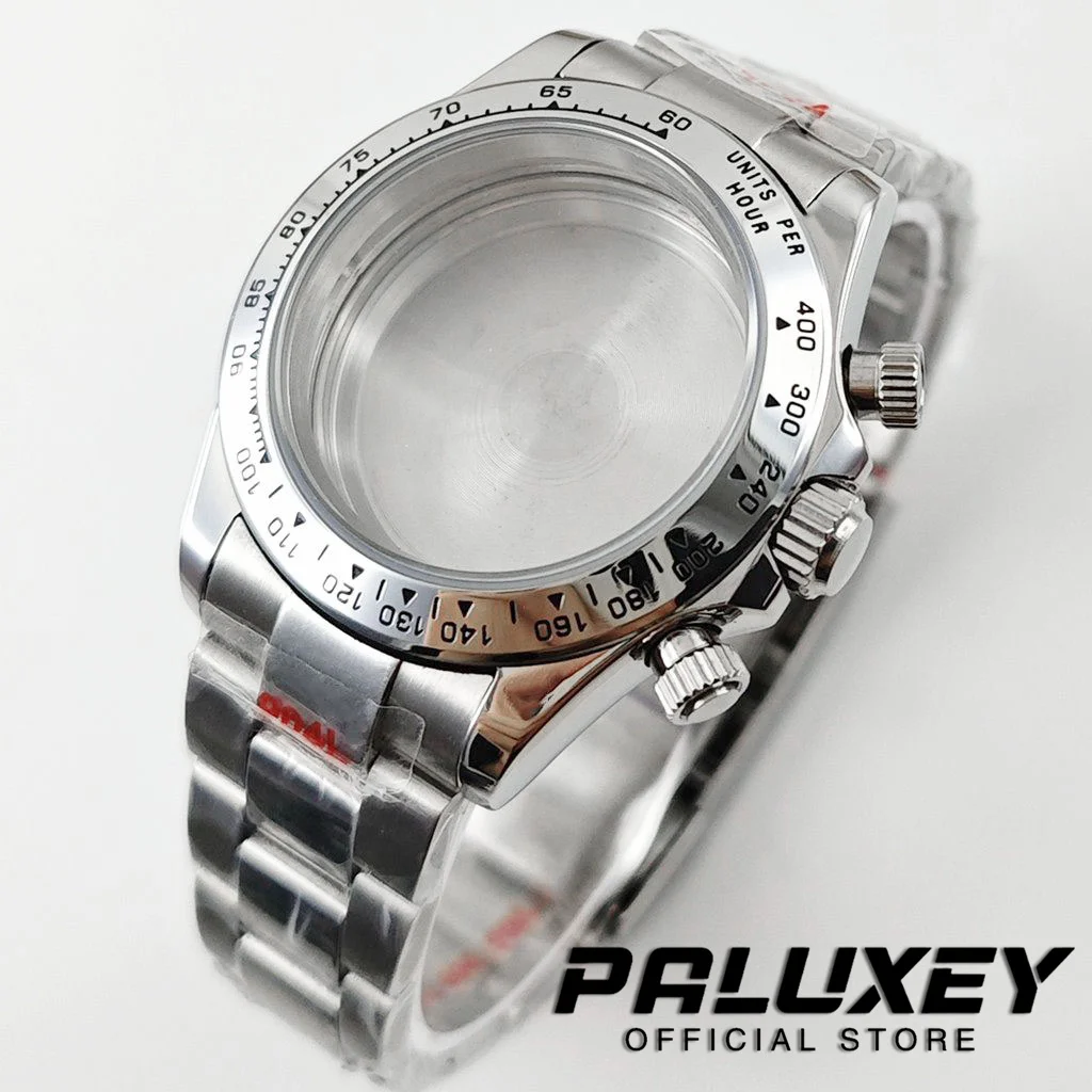 VK63 40mm Watch Case Watch Accessories Stainless Steel Sapphire Crystal Waterproof Case VK64 VK63A For Daytona With Bracelet