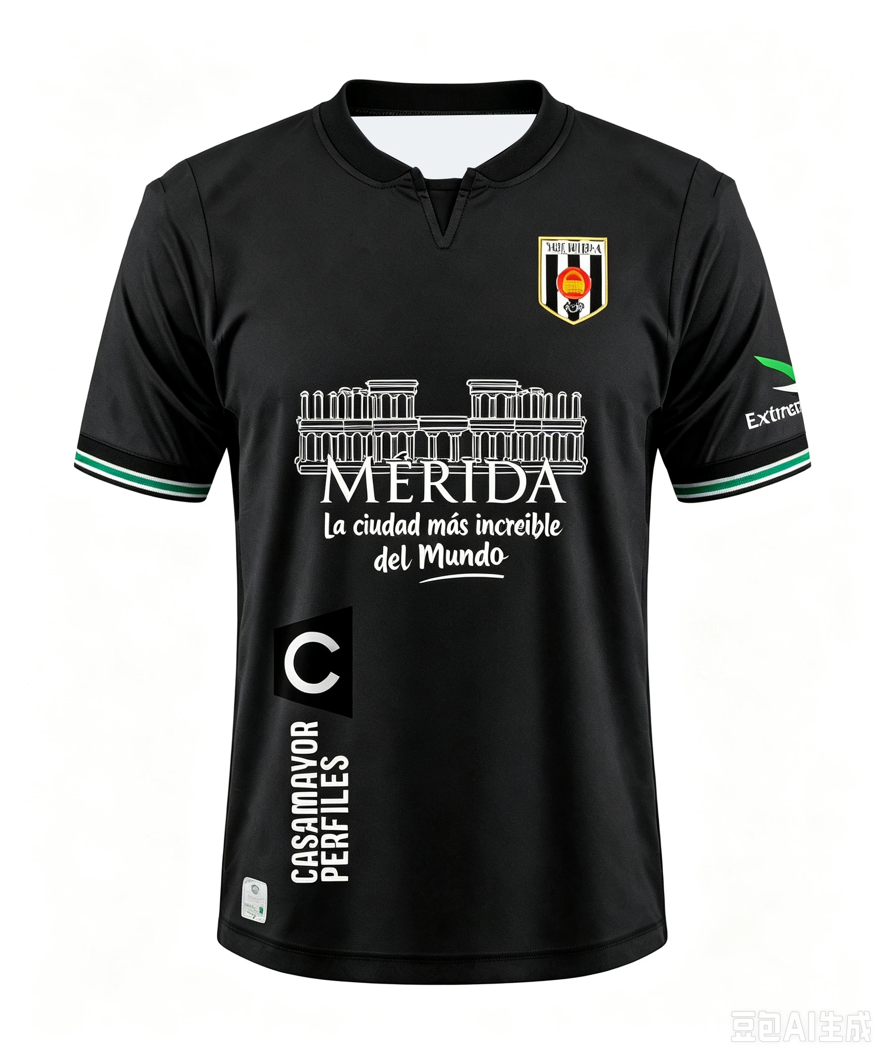 Mérida AD 2026/27 Saison Heimtrikot, 3D-Druckdesign, schnelltrocknendes, atmungsaktives T-Shirt, Herren- und Damen-Fußball-T-Shirt aus Mesh – Detail 6