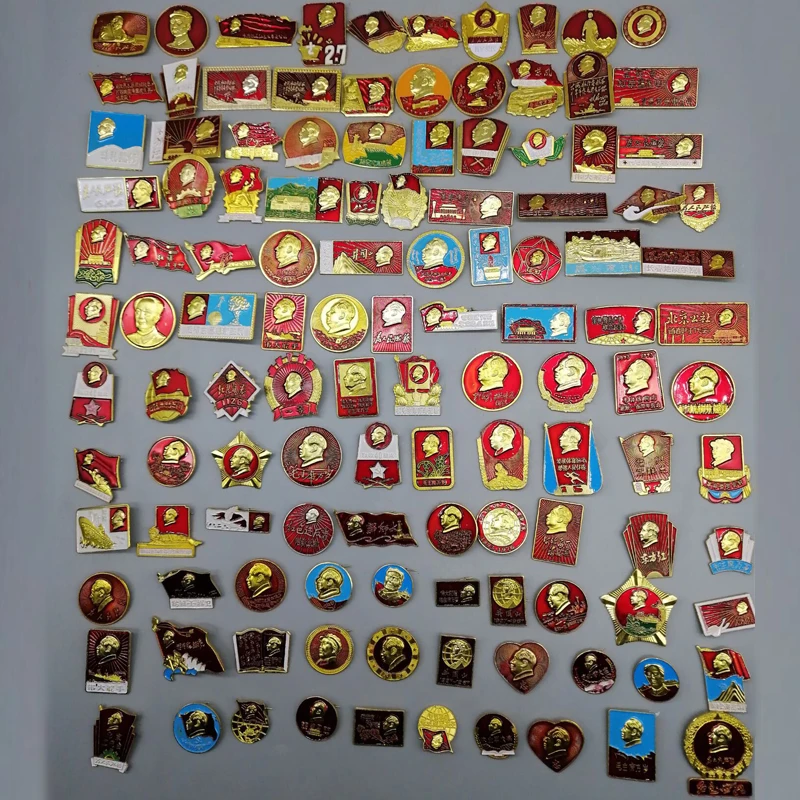 

120 шт./компл., значки Мао для председателя с альбомами, бюстгальтеры и памятные медальоны, Китай Мао Цзедун, сувенир, новогодний подарок