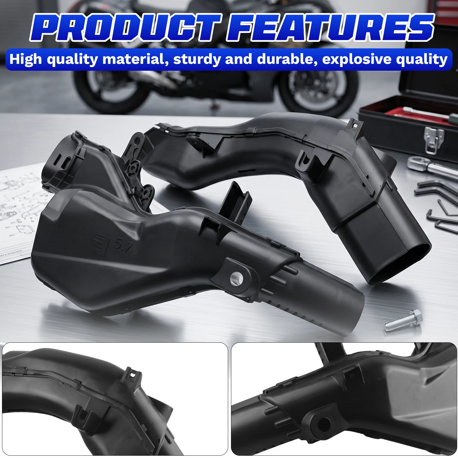 Fit for Suzuki Hayabusa Gsxr1300 2008-2015 Motorcycle Abs Ram Air Duct Intake Tube Duct Cover 09 10 11 12 13 14