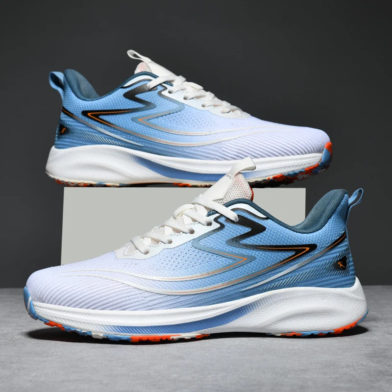 

Mens Running Shoes New Outdoor Fitness High Elastic Breathe Mesh Sports Shoes Match Anti Slip Lightweight Training Sneakers Man