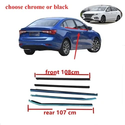 4 Pcs Chrome or Black Outside Window Rubber Glass Protector for MGi5 MG I5  Weatherstrip Seal Door Belt Rubber for MG