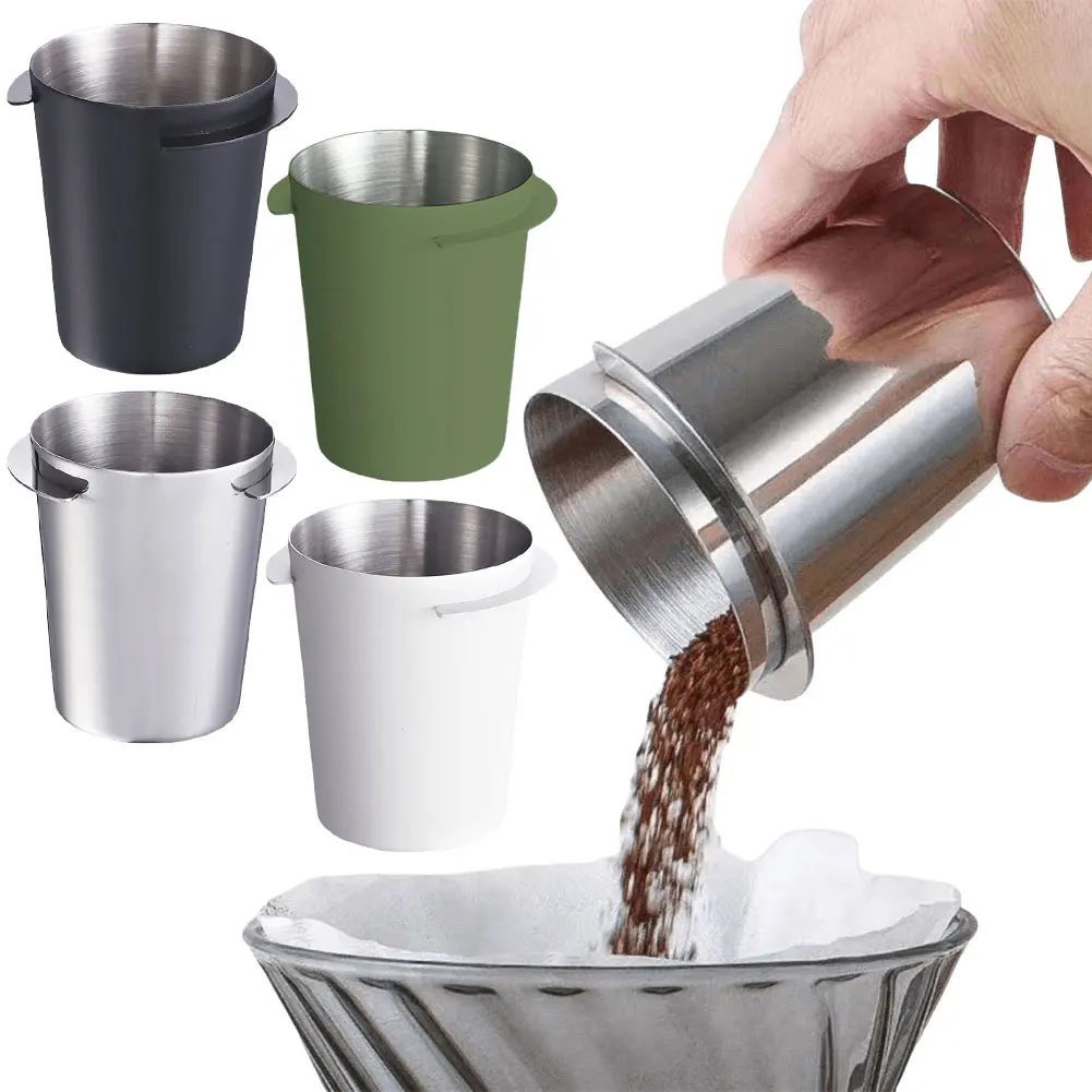 

Coffee Dosing Cup Stainless Steel Coffee Bean Measuring Cup Espresso Coffee Dosing Cup for Espresso Machine