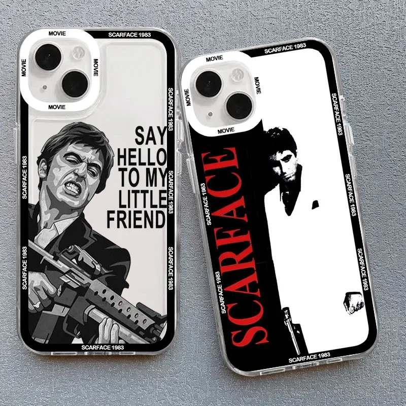 

Classic Film S-Scarface Phone Case For iPhone 17 16 15 11 12 14 13 Pro Max Mini X XS XR 7 Plus 16E Air Shockproof Cover Fundas