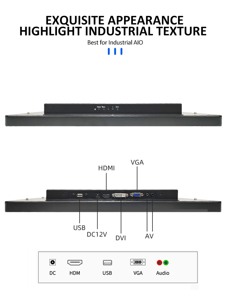 ZJZ 18,5-Zoll-HDMI-Monitor, integrierter werkseitig kundenspezifischer Open-Frame-Display, kapazitiver Touchscreen-Monitor, industrielle Monitore