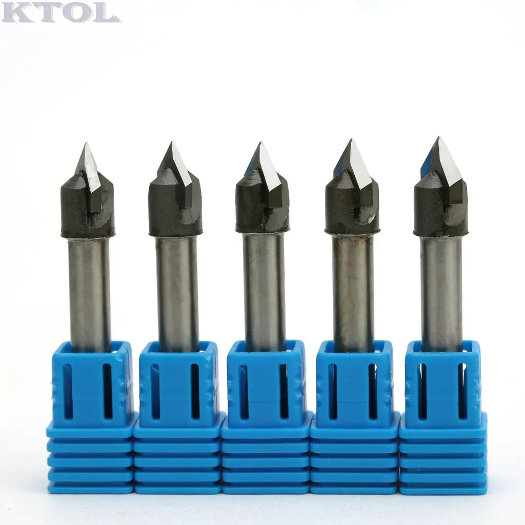 

6x10mm 90 Angle V-Groove Solid Carbide Endmill CNC Woodworking Router Bit 3D Carving Wood Engraving Chamfer Milling Cutter Tool