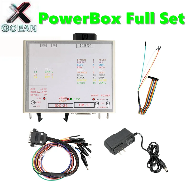 

Новейшие разъемы PowerBox Works Openport J2534 JTAG Power Box, полные адаптеры 2,0, многоцелевой инструмент ЭБУ