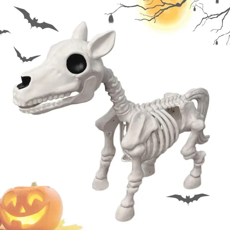 Halloween Horse Skeleton Tricky Graveyard Cow Skull Skeleton Spooky Halloween Horror Decoration Cow Bones Skeleton 2024 Party