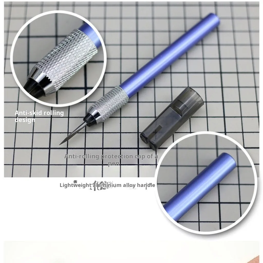 MSWZ MS073 Triangular Engraving Knife Precision Scribing Tool Military Plastic Model DIY Hobby Detail Line Carving Making Tool