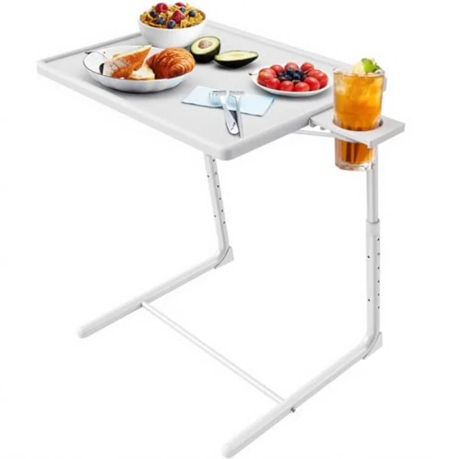 

Adjustable TV Tray Table - TV Dinner Tray on Bed and Sofa Comfortable Folding Table with 6 Height and 3 Tilt Angle Adjustments