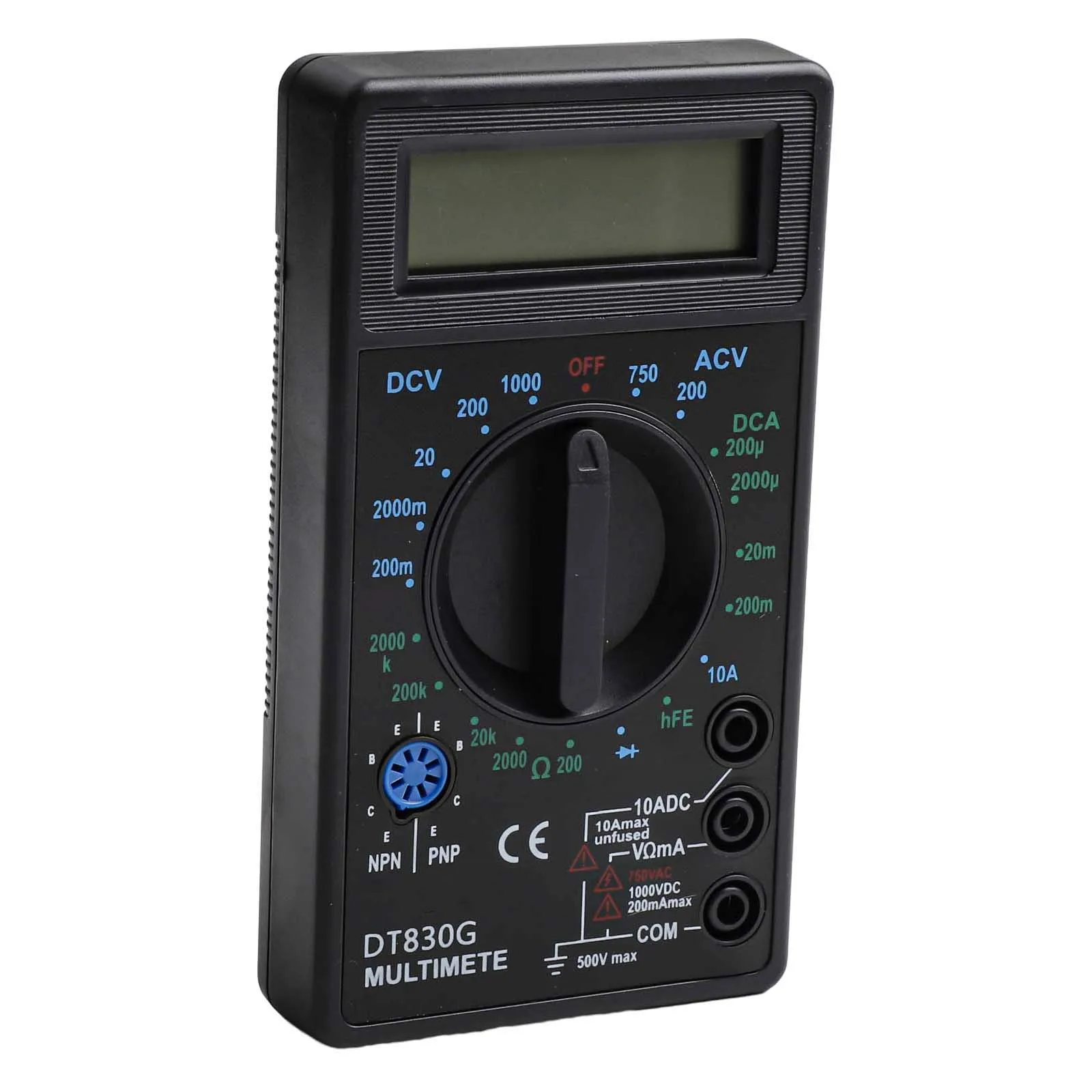 DT830G AC/DC LCD Digital Multimeter 750/1000V Voltmeter Ammeter Ohm Tester High Safety Handheld Meter Digital Multimeter