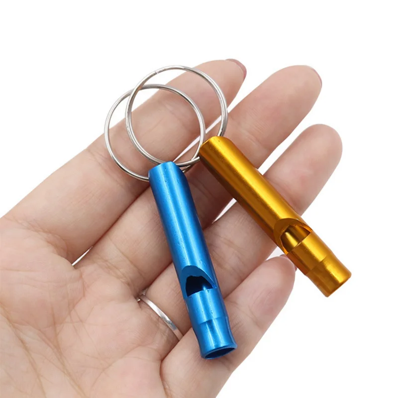 Outdoor Metal Multifunction Whistle Pendant With Keychain Keyring For Outdoor Survival Emergency Mini Size whistles Team Gifts