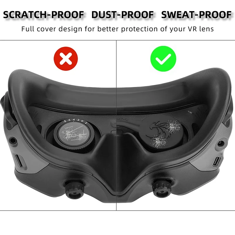 Krasbestendig Siliconen Lens Cover voor DJI Avata 2/Avata voor DJI Goggles 3/2 Stofdicht Lensdop Vlucht VR Bril Accessoires