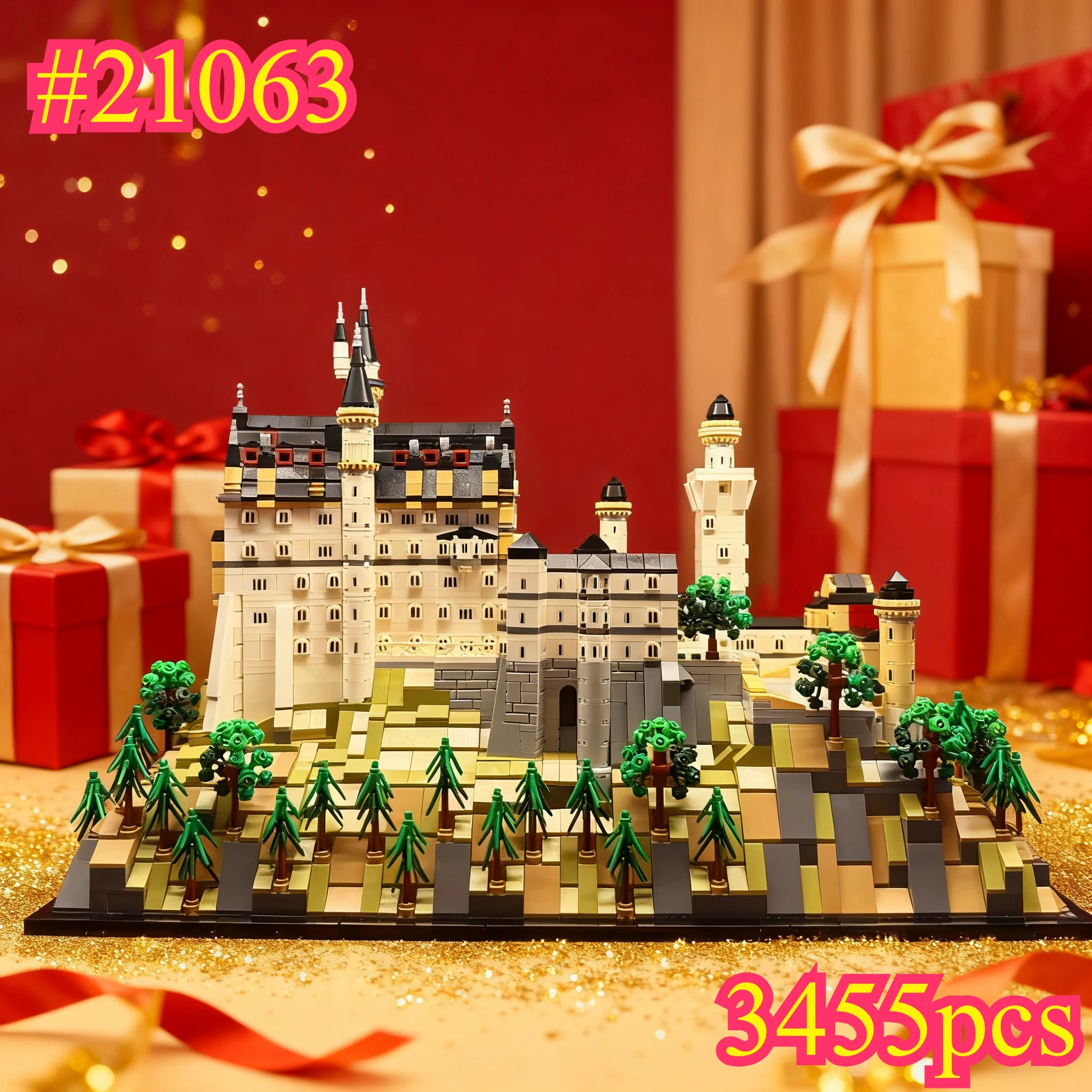 Classical Architecture 21063 Building Blocks Sets Compatible with Legoed Particles Suitable for Christmas Gifts 3455pcs