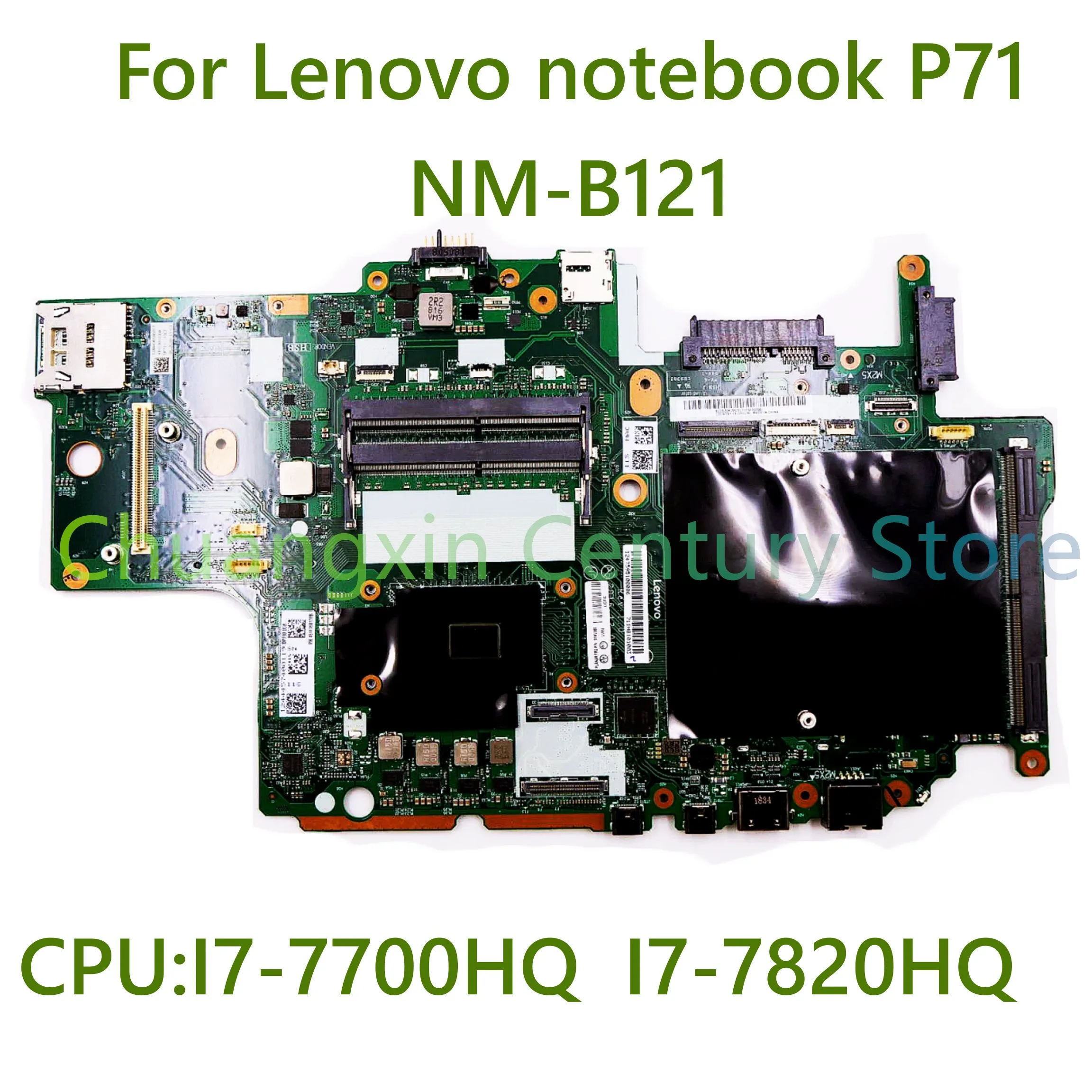 

FRU: 01AV386 01AV384 для ноутбука Lenovo P71 Процессор NM-B121: I7-7700HQ I7-7820HQ DDR4 100% протестировано и полностью работает