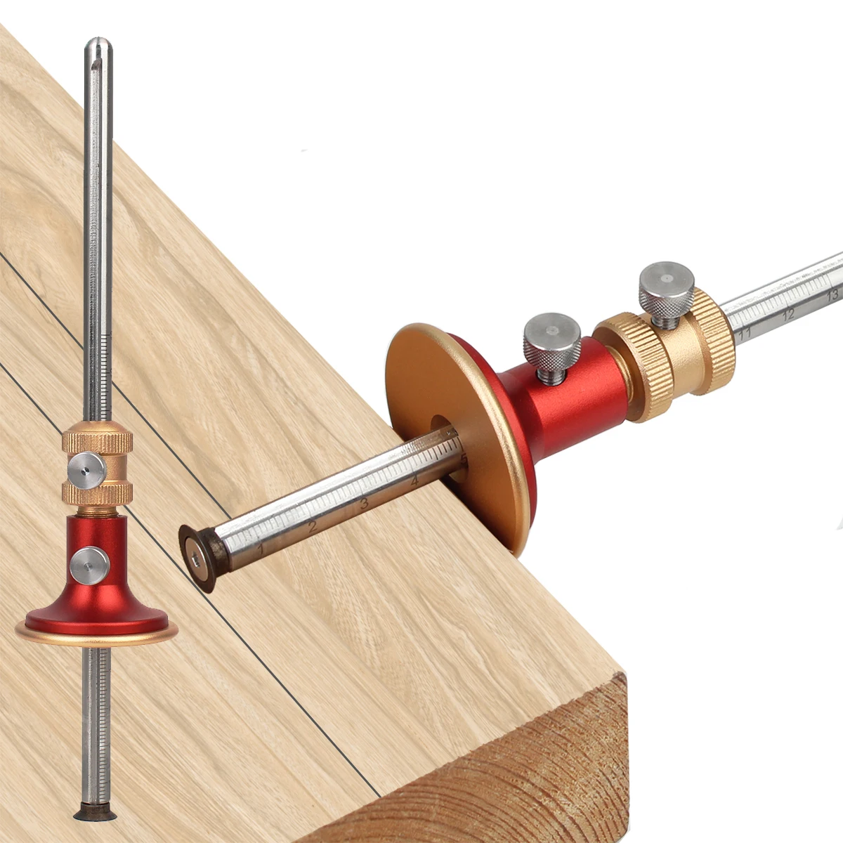 

Wheel Marking Gauge with Fine-tuning Woodworking European Style Scriber Carpentry Parallel Line Drawing Mortise Wood Scribe Tool