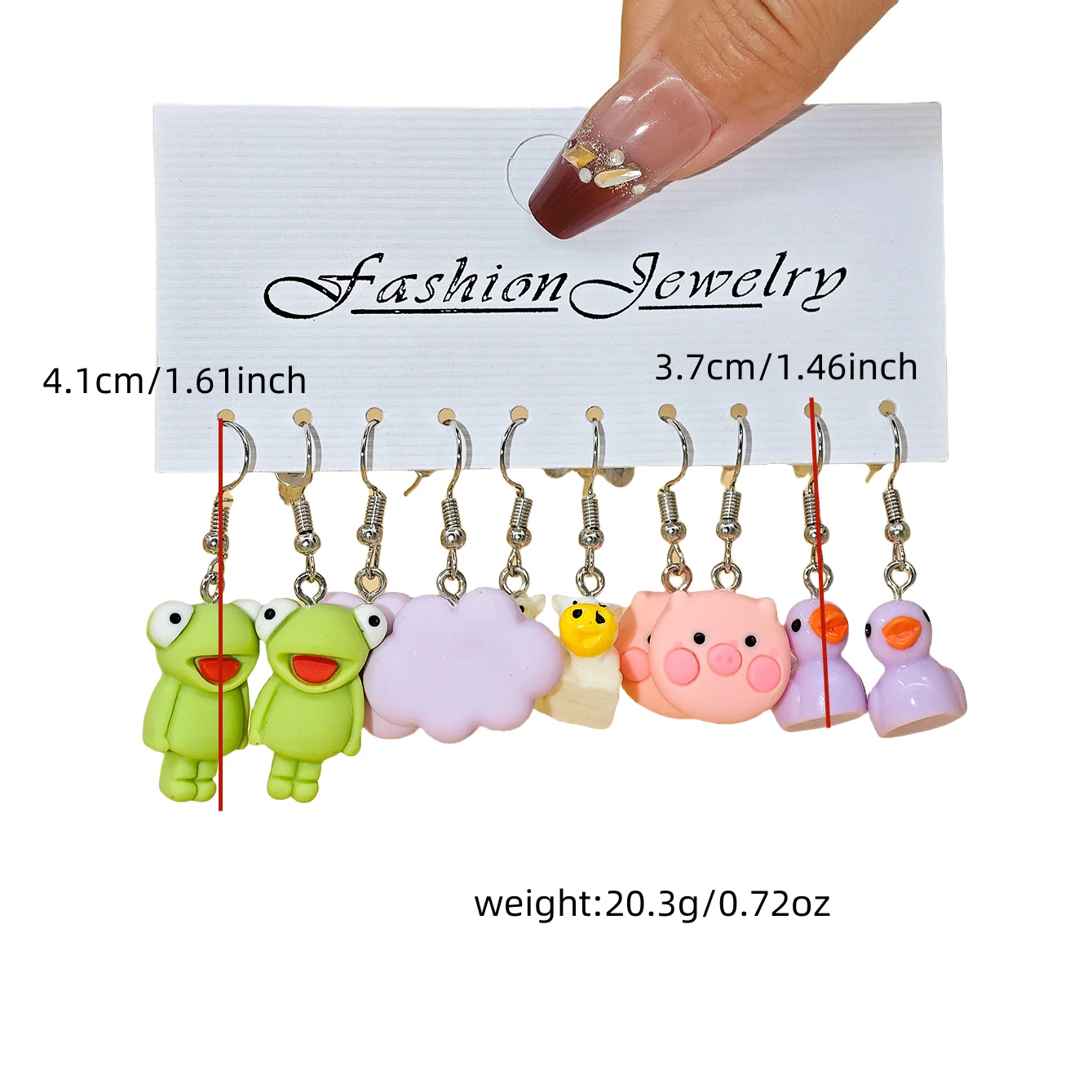 40 قطعة السيدات عبر الحدود لطيف الإبداعية مقلد المخلوقات البحرية الفواكه النحل الراتنج القرط مجموعة