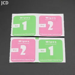 10 stks/partij Nat en droog alcohol pack Gehard Glas Camera Lens Telefoon Scherm Stofverwijdering Droog Nat Reinigingsdoekjes Papier gereedschap Set