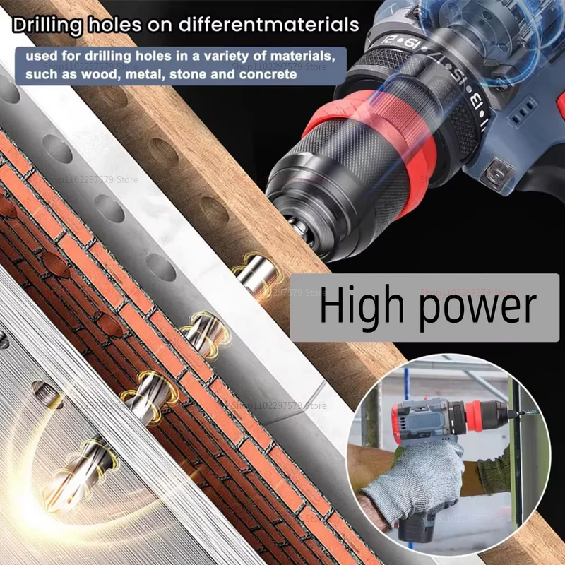 สว่านไร้สายและไขควงไฟฟ้าลิเธียม 2-in-1 16.8V แบบไร้แปรงถ่าน อเนกประสงค์ สำหรับงานบ้าน เฟอร์นิเจอร์ และเครื่องใช้ไฟฟ้า