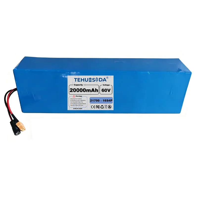 60V 20Ah 21700 Battery Pack 16S4P 1800W – 67.2V High-Power for Motorcycle/Tricycle/Solar, Smart BMS Included
