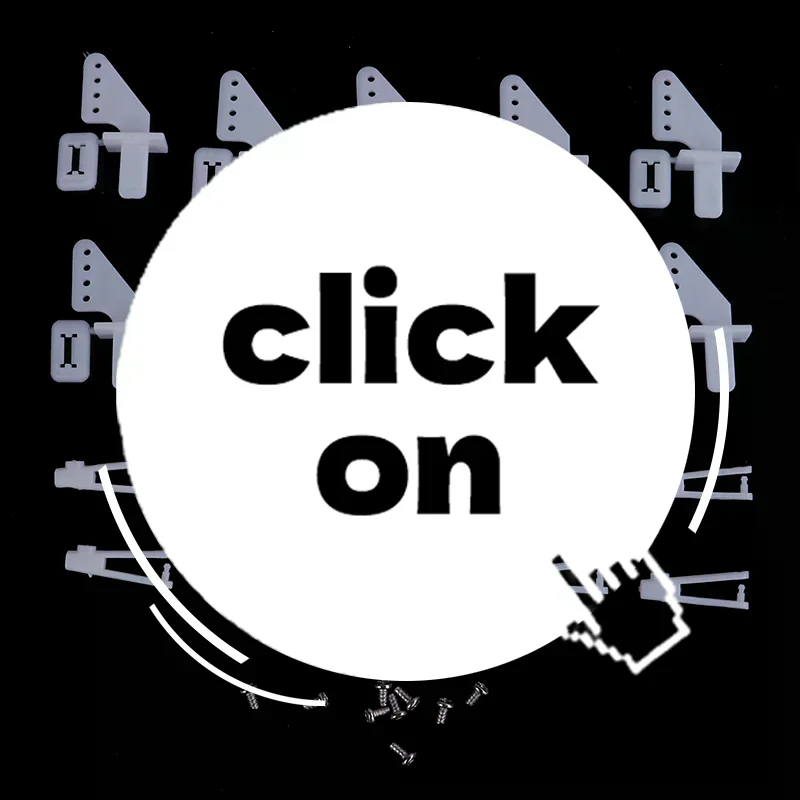 

10 Sets Medium Lock On Nylon Control Horn And Clevis 21mm Set Rudder