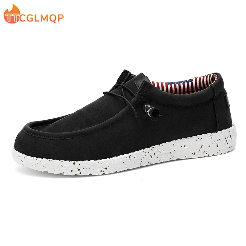 Plus Size 40-48 Men's Casual Shoes Flat Outdoor Mens Sneakers Lightweight Boat Shoes Driving Loafers Breathable Men Canvas Shoes
