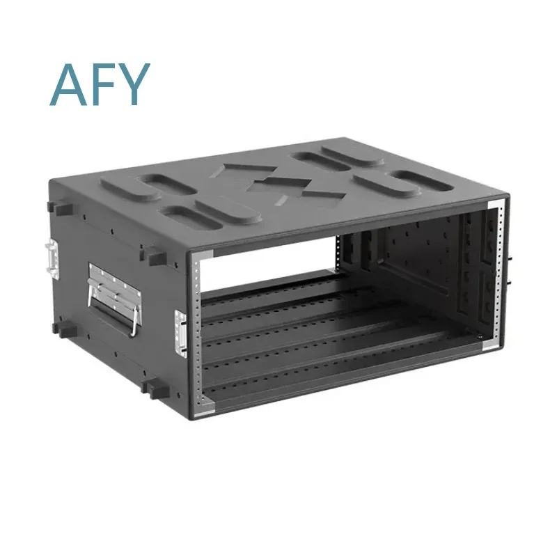 4U 6U 8U Heavy-Duty Audio Rack Road Case for DJ Equipment Studio Gear Touring Flight Carry Storage Transport Protection Hard