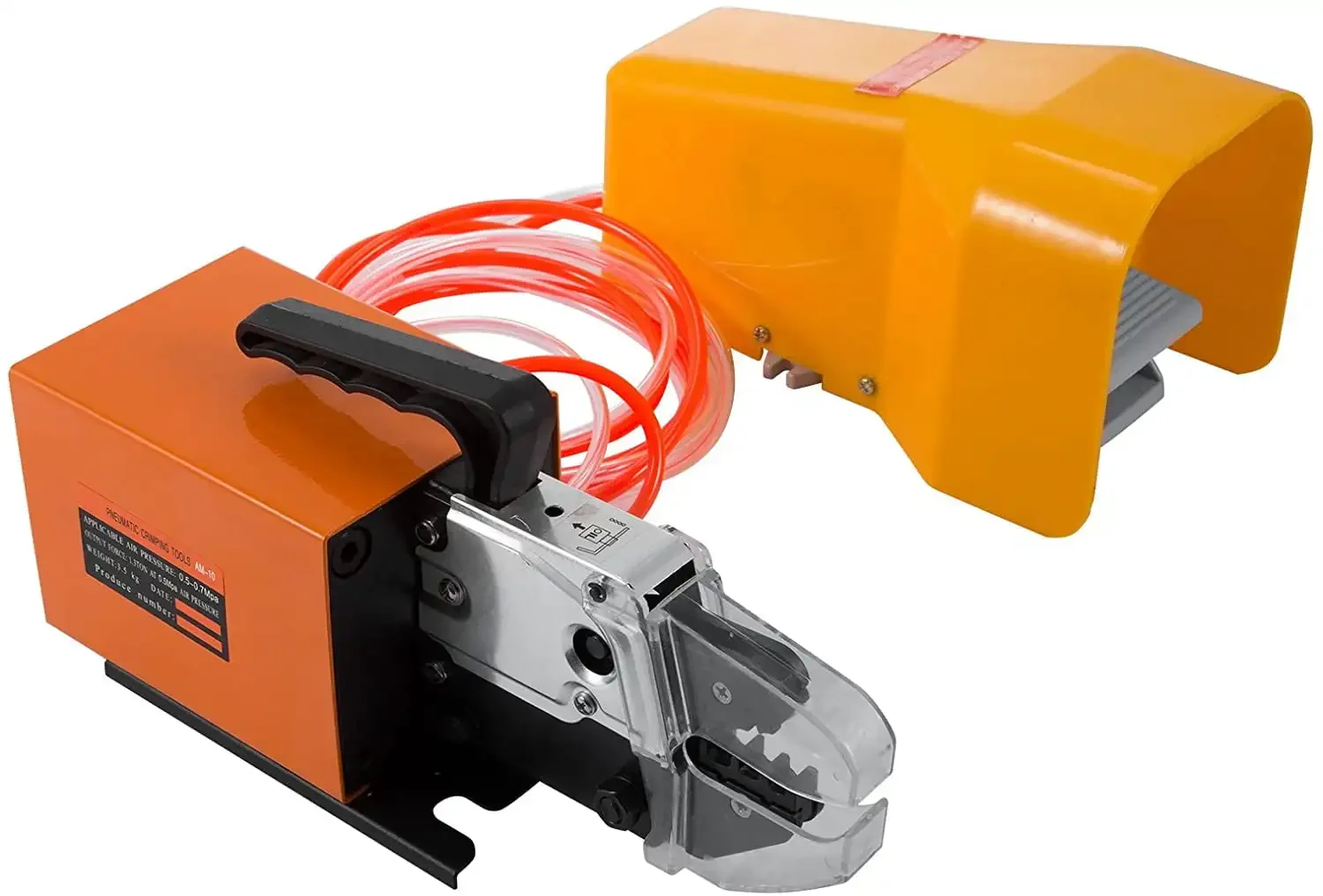 Pneumatic Crimping Tool AM-10 Pneumatic Air Powered Wire Terminal Crimping Machine Crimping Up to 16mm2 Pneumatic Crimper