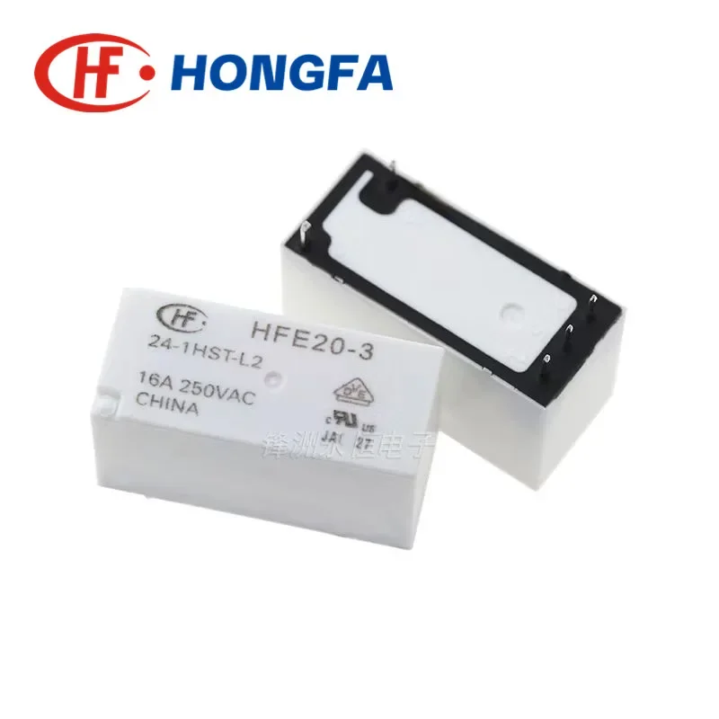 1Pcs HF Relay HFE20-3-5-1HST-L2 HFE20-3-12-1HST-L2 HFE20-3-24-1HST-L2 5Pin 16A 5V 12V 24V Double coil Power Relay