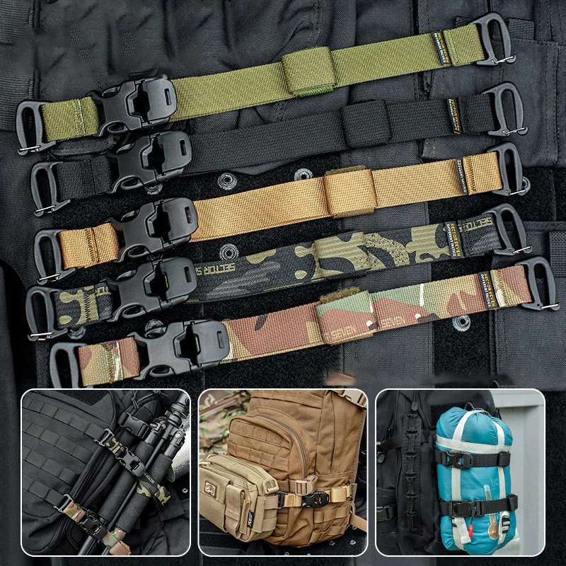 

MOLLE Straps With Buckle Clips Compression Straps for Tactical Gear Outdoor Backpack Accessory Strap Luggage Straps Tools