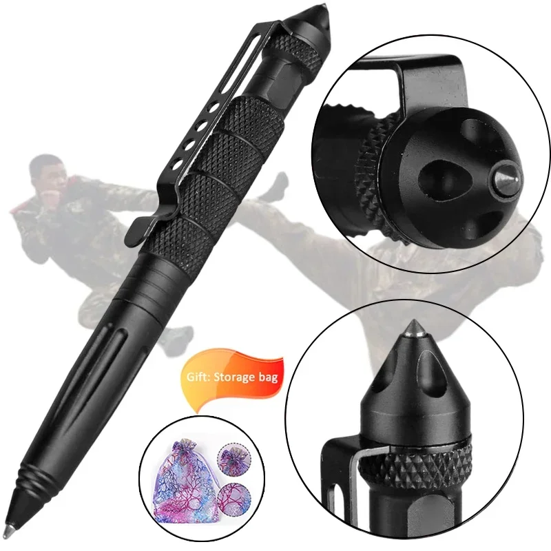 ZK20-Aluminum Self Defense Tactical Pen, Anti Skid, Portátil, Aço Glass Breaker, Kit de Sobrevivência, Alta Qualidade, Dropshiping