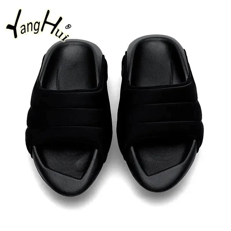 Pantofole antiscivolo da bagno 2023 estate nuovi semplici sandali Open-toe resistenti all\'usura suole spesse pantofole amanti che aumentano l\'altezza