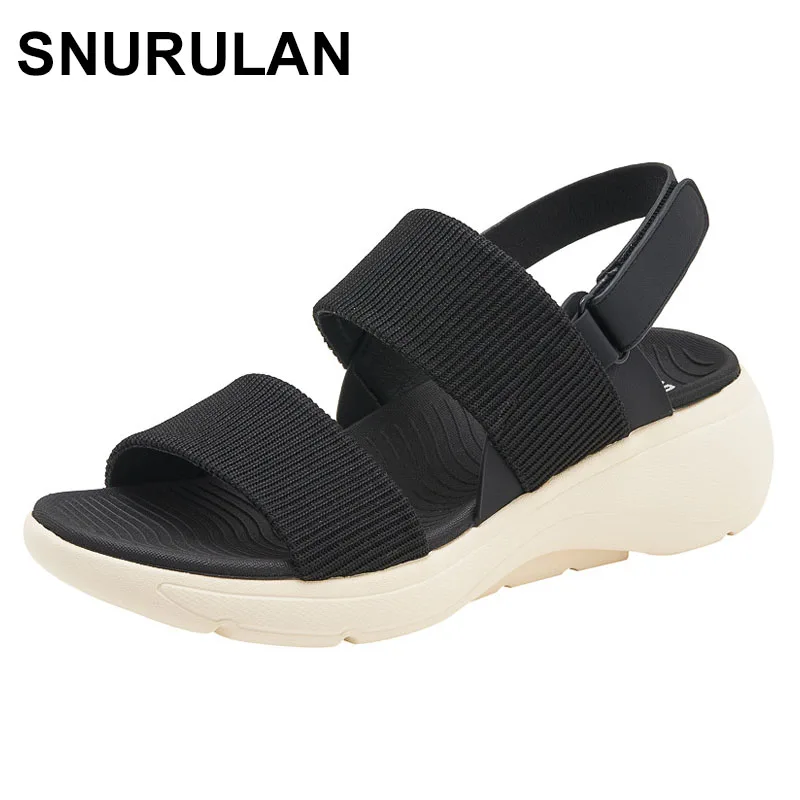 Comfort Well Bouncy Sport Sandals Woman Brand Design Casual Soft Sole Elastic Sandalias Ladies Classic Strappy Summer Shoes