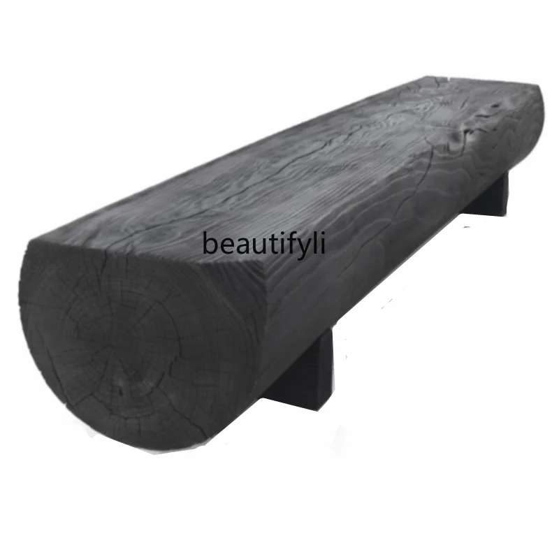 

Nordic Solid Wood Bench Retro Bench Creative Personality Simplicity B & B Furniture Hotel Casual Chair Log Bench